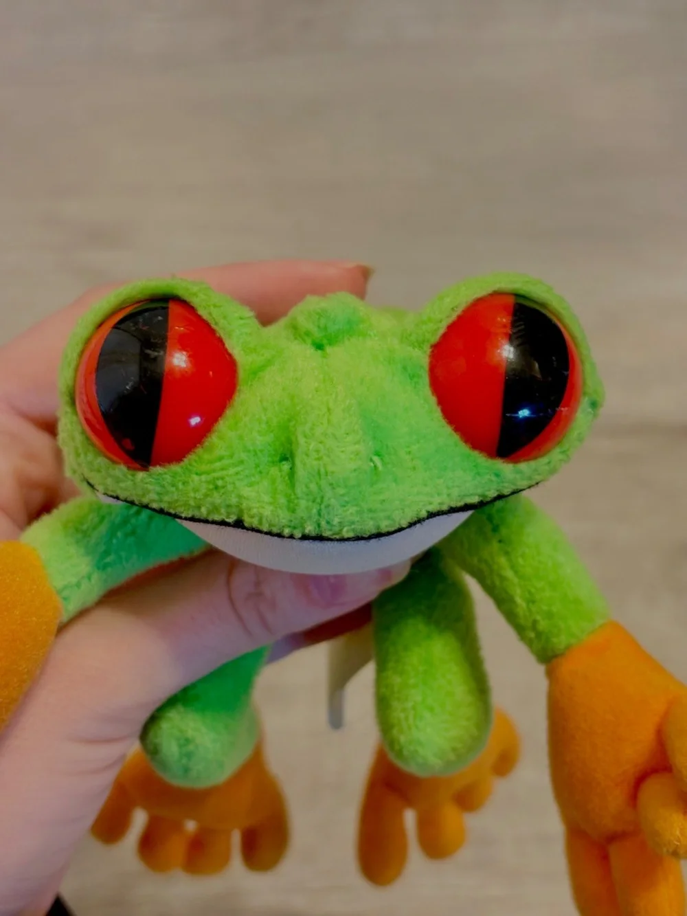 Rainforest Cafe Cha Cha the Frog Coin Purse Pouch Keychain Plush Retro Merch
